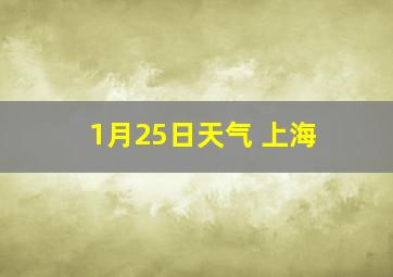 1月25日天气 上海